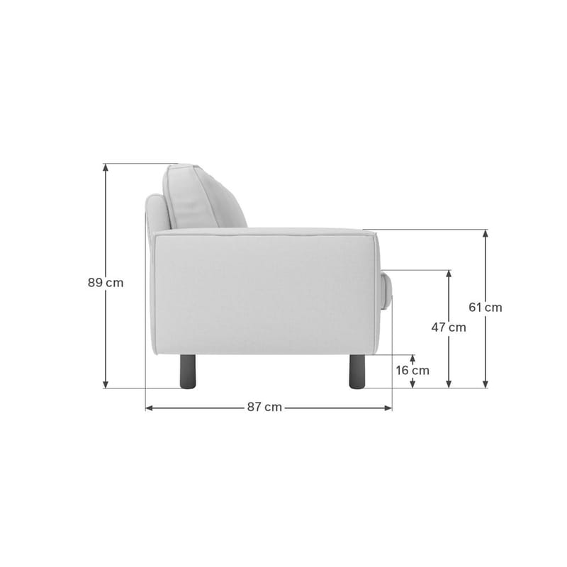 Vilsa 2-sits Soffa - Brun/Mörkgrå - Möbler - Soffa - Sammetssoffa