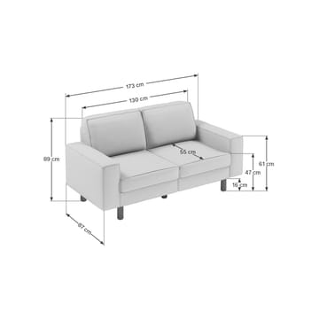 Vilsa 2-sits Soffa - Vit - Möbler - Soffa - Sammetssoffa