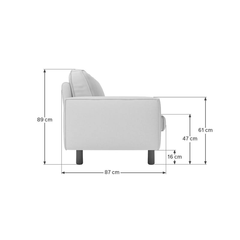 Vilsa 3-sits Mjuk Djup Soffa i Linne - Beige|Brun - Möbler - Soffa - 3 sits soffa