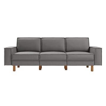 Vilsa 3-sits Mjuk Djup Soffa i Linne - Brun|Svart - Möbler - Soffa - 3 sits soffa
