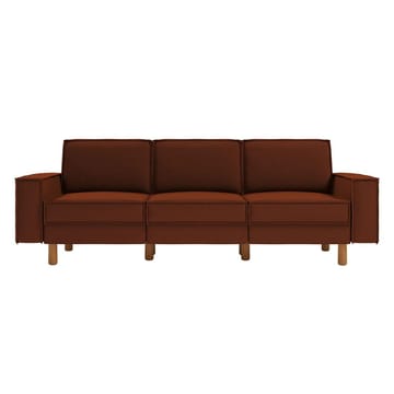 Vilsa 3-sits Mjuk Djup Soffa i Tyg - Rostbrun - Möbler - Soffa - Sammetssoffa
