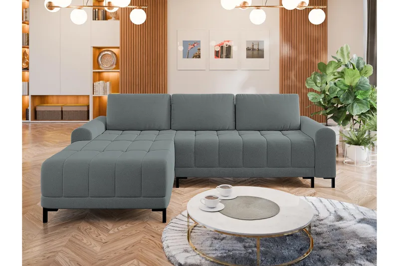 Vilshult Soffa med Divan 3-sits - Grå - Möbler - Soffa - Divansoffor & schäslongsoffa
