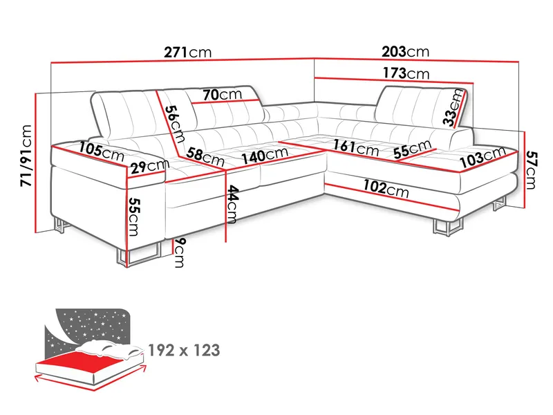 Warwick 4-sits Soffa med Schäslong Höger - Möbler - Soffa - Hörnsoffa