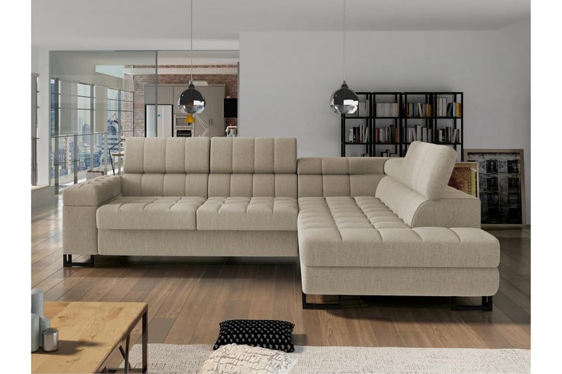Warwick Bäddsoffa m. Schäslong 3-sits - Beige - Möbler - Soffa - Bäddsoffa