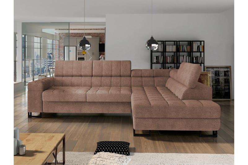 Warwick Bäddsoffa m. Schäslong 3-sits - Brun - Möbler - Soffa - Bäddsoffa