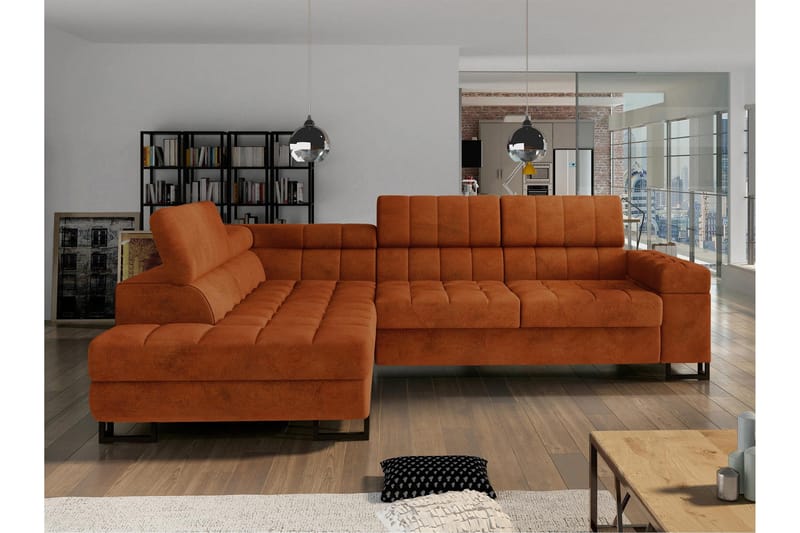 Warwick Bäddsoffa m. Schäslong 3-sits - Orange - Möbler - Soffa - Bäddsoffa