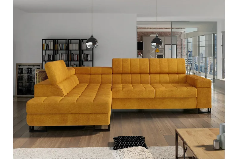 Warwick Bäddsoffa m. Schäslong 3-sits - Svart/Brun - Möbler - Soffa - Bäddsoffa