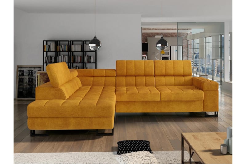 Warwick Bäddsoffa m. Schäslong 3-sits - Svart/Brun - Möbler - Soffa - Bäddsoffa