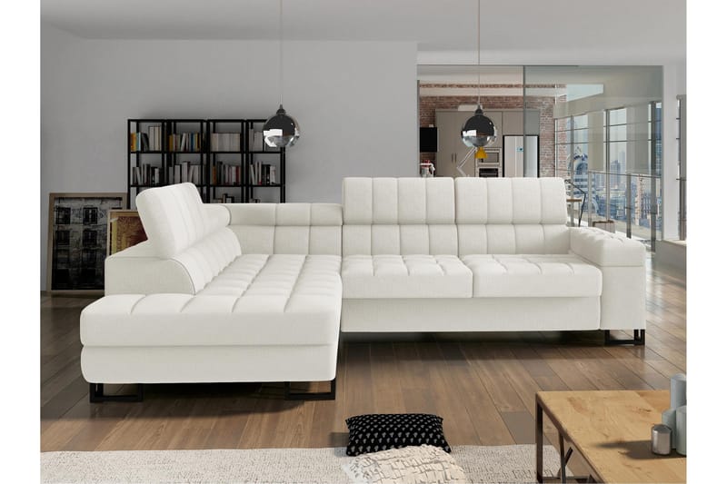Warwick Bäddsoffa m. Schäslong 3-sits - Vit - Möbler - Soffa - Bäddsoffa