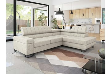 Warwick Bäddsoffa med Schäslong 3-sits - Beige - Möbler - Soffa - Bäddsoffa