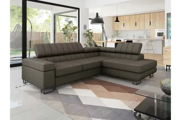 Warwick Bäddsoffa med Schäslong 3-sits - Brun - Möbler - Soffa - Bäddsoffa