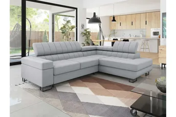 Warwick Bäddsoffa med Schäslong 3-sits - Grå - Möbler - Soffa - Bäddsoffa