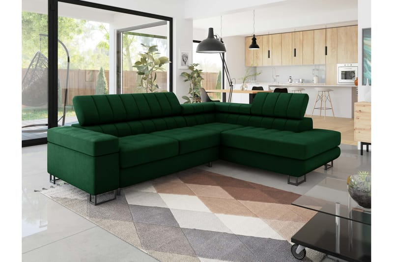 Warwick Bäddsoffa med Schäslong 3-sits - Grön - Möbler - Soffa - Bäddsoffa