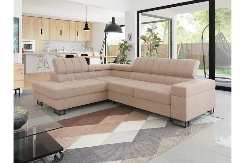 Warwick Bäddsoffa med Schäslong 3-sits - Rosa - Möbler - Soffa - Bäddsoffa