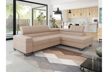 Warwick Bäddsoffa med Schäslong 3-sits - Rosa - Möbler - Soffa - Bäddsoffa
