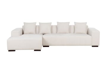 Westerfeld 4-sits Vänster L-formad Hörnsoffa 285 cm i Manchestertyg - Vit - Möbler - Soffa - Divansoffor & schäslongsoffa