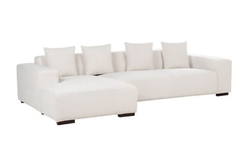 Westerfeld 4-sits Vänster L-formad Hörnsoffa 285 cm i Manchestertyg - Vit - Möbler - Soffa - Divansoffor & schäslongsoffa