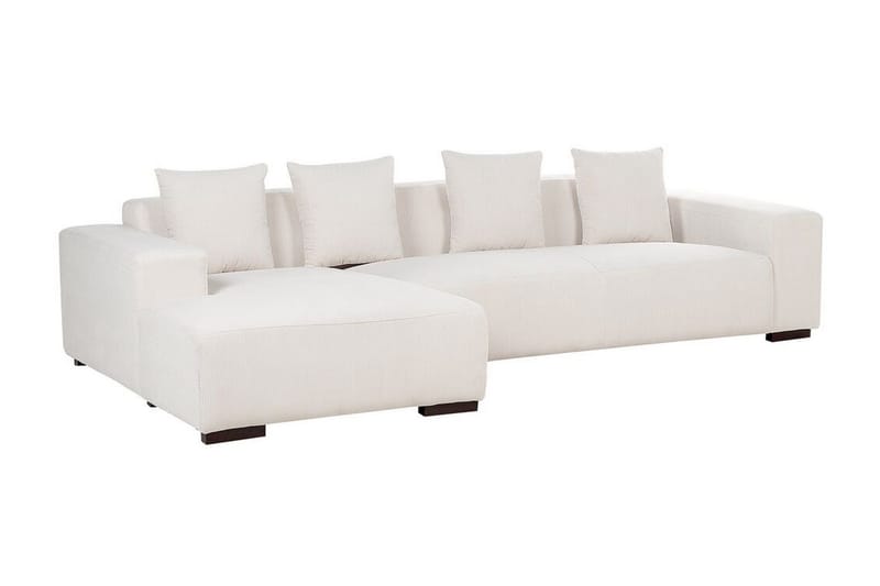Westerfeld 4-sits Vänster L-formad Hörnsoffa 285 cm i Manchestertyg - Vit - Möbler - Soffa - Divansoffor & schäslongsoffa