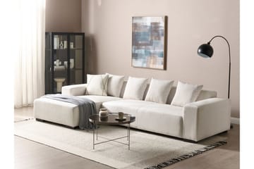 Westerfeld 4-sits Vänster L-formad Hörnsoffa 285 cm i Manchestertyg - Vit - Möbler - Soffa - Divansoffor & schäslongsoffa