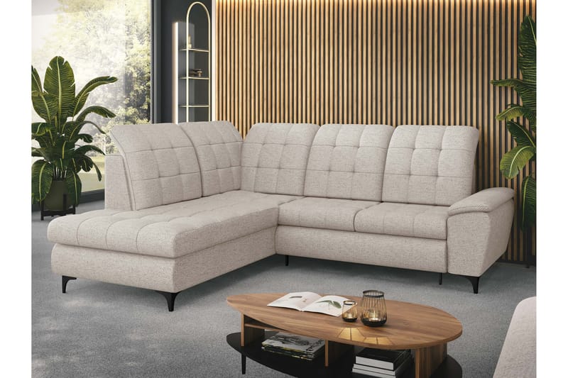 Widald Bäddsoffa med Schäslong 3-sits - Beige - Möbler - Soffa - Bäddsoffa