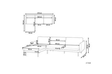 Woodal Hörnsoffa 4-sits - Grå/Svart - Möbler - Soffa - Hörnsoffa