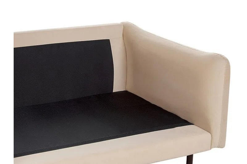 Woodal Soffa 3-sits - Beige/Svart - Möbler - Soffa - Sammetssoffa