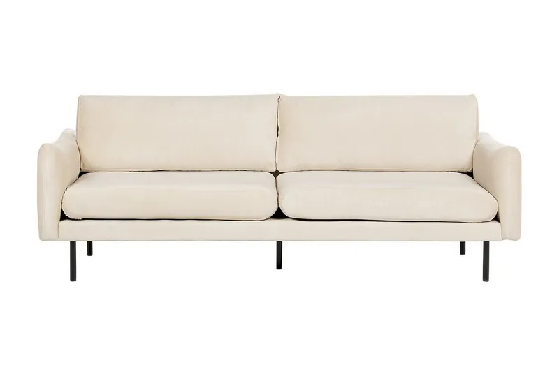 Woodal Soffa 3-sits - Beige/Svart - Möbler - Soffa - Sammetssoffa