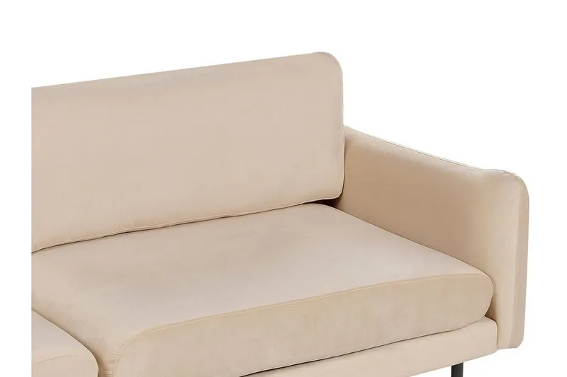 Woodal Soffa 3-sits - Beige/Svart - Möbler - Soffa - Sammetssoffa