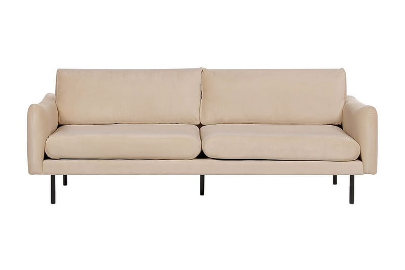 Woodal Soffa 3-sits - Beige/Svart - Möbler - Soffa - Sammetssoffa
