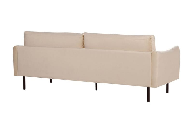 Woodal Soffa 3-sits - Beige/Svart - Möbler - Soffa - Sammetssoffa