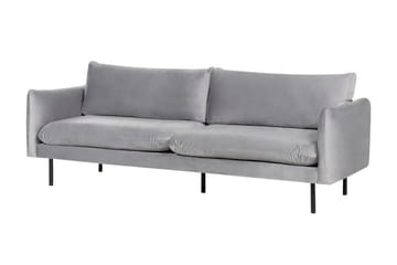 Woodal Soffa 3-sits - Grå/Svart - Möbler - Soffa - Sammetssoffa