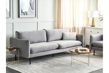 Woodal Soffa 3-sits - Grå/Svart - Möbler - Soffa - Sammetssoffa