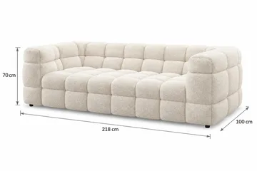 Elise 3-sits Bubblig Soffa - Beige - Möbler - Soffa - 3 sits soffa