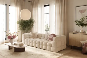 Elise 4-sits Bubblig Soffa - Beige - Möbler - Soffa - 3 sits soffa