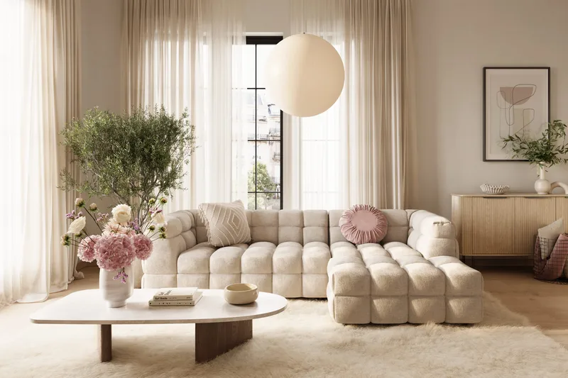 XS23-003 corner sofa OTE Belfast. Andrarum Beige Right-faced VALUE_MISSING_1 - Beige - Möbler - Soffa - Divansoffor & schäslongsoffa