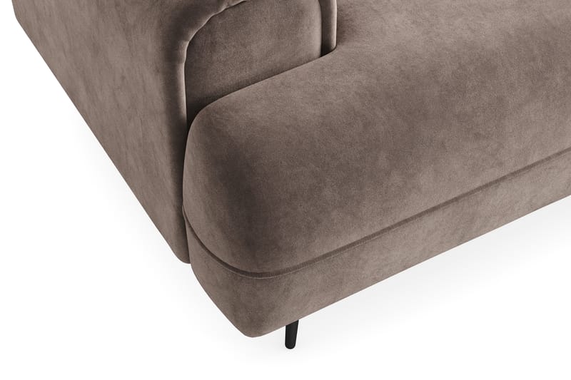 Eventhal 3-sits Soffa Sammet - Brun - Möbler - Soffa - Sammetssoffa