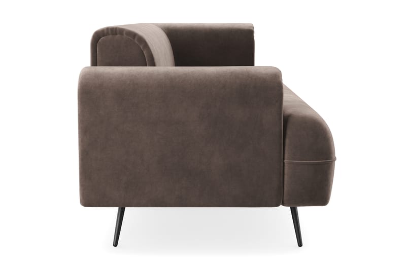 Eventhal 3-sits Soffa Sammet - Brun - Möbler - Soffa - Sammetssoffa
