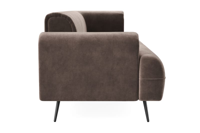 Eventhal 4-sits Soffa Sammet - Brun - Möbler - Soffa - 4 sits soffa