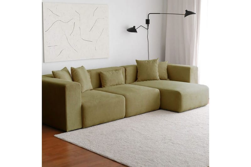 Yolo Soffa med Divan 6-sits - Khaki - Möbler - Soffa - Divansoffor & schäslongsoffa