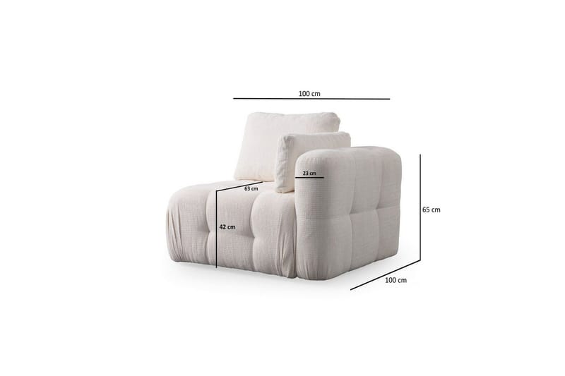 Yvara Soffa 2-sits - Beige - Möbler - Soffa - Modulsoffor - Komplett modulsoffa