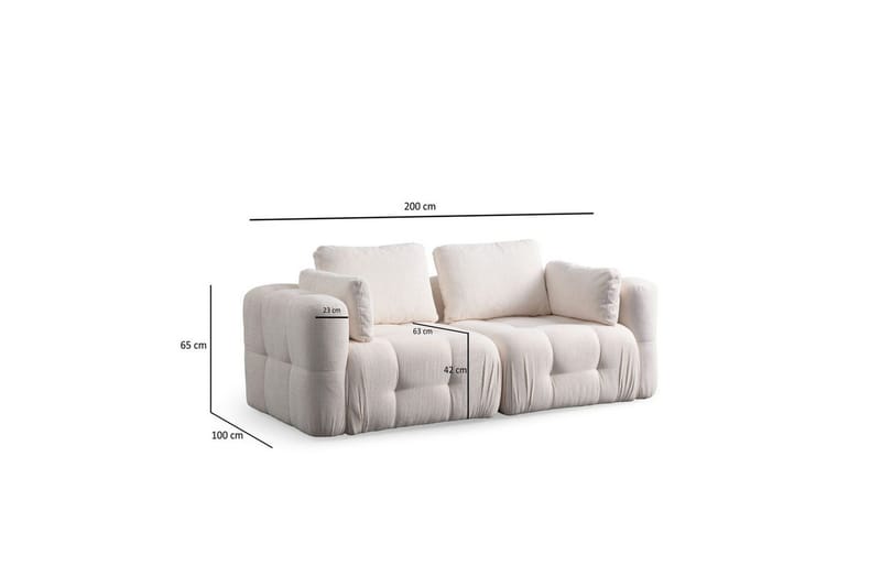 Yvara Soffa 2-sits - Beige - Möbler - Soffa - Modulsoffor - Komplett modulsoffa
