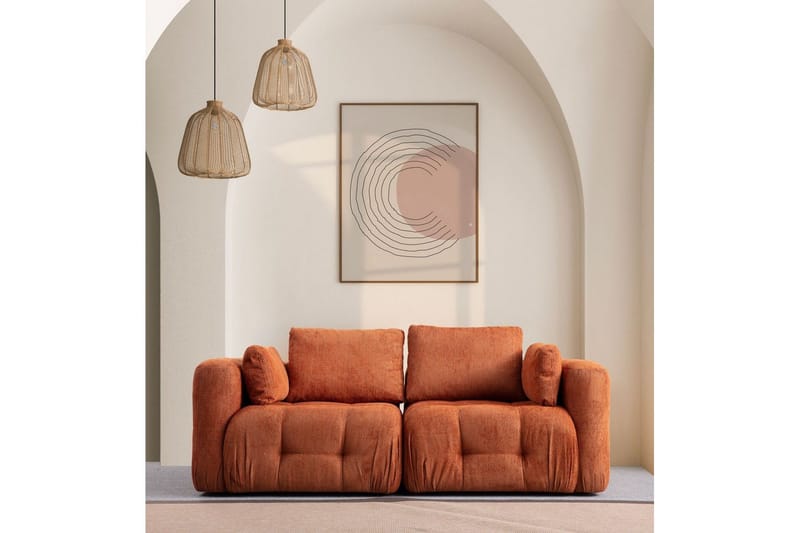 Yvara Soffa 2-sits - Orange - Möbler - Soffa - Modulsoffor - Komplett modulsoffa