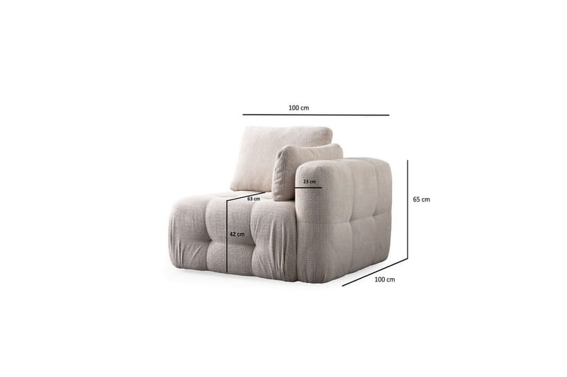 Yvara Soffa 3-sits - Beige - Möbler - Soffa - Modulsoffor - Komplett modulsoffa