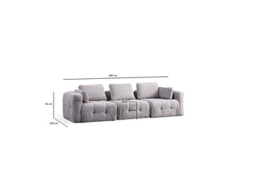 Yvara Soffa 3-sits - Grå - Möbler - Soffa - Modulsoffor - Komplett modulsoffa