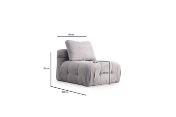 Yvara Soffa 3-sits - Grå - Möbler - Soffa - Modulsoffor - Komplett modulsoffa