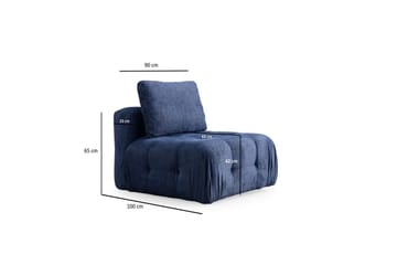 Yvara Soffa 3-sits - Marinblå - Möbler - Soffa - Modulsoffor - Komplett modulsoffa