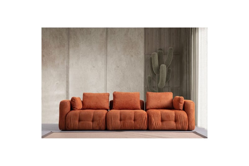 Yvara Soffa 3-sits - Orange - Möbler - Soffa - Modulsoffor - Komplett modulsoffa