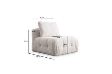 Yvara Soffa 3-sits - Vit - Möbler - Soffa - Modulsoffor - Komplett modulsoffa