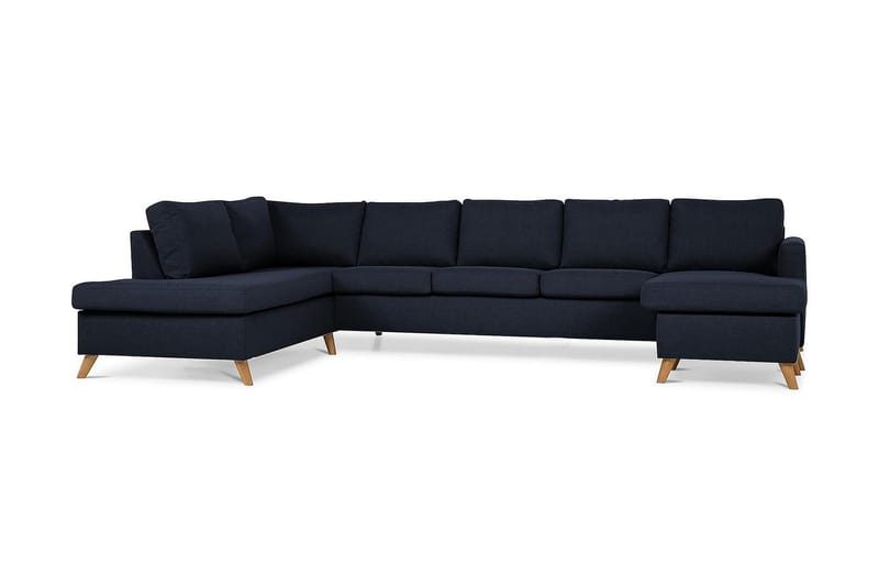 Zero U-soffa Large med Divan Höger - Blå - U-soffa