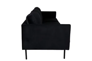 Zoom 3-sits Soffa i Sammet - Svart - Möbler - Soffa - Sammetssoffa